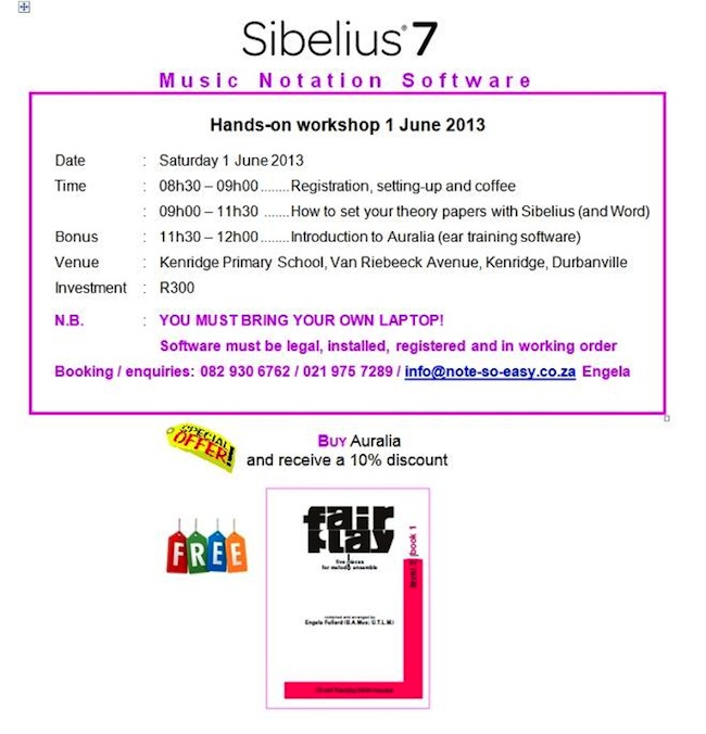 Sibelius Workshop